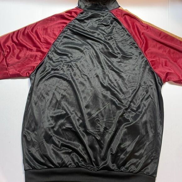 Linea Uomo men’s full zip black/maroon lightweight jacket Sz 3X - Picture 6 of 7